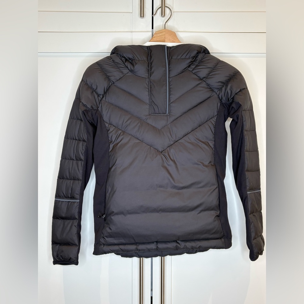 Ivivva (by lululemon) Down Pullover Sweater Coat Black Size 10 EUC Halfzip